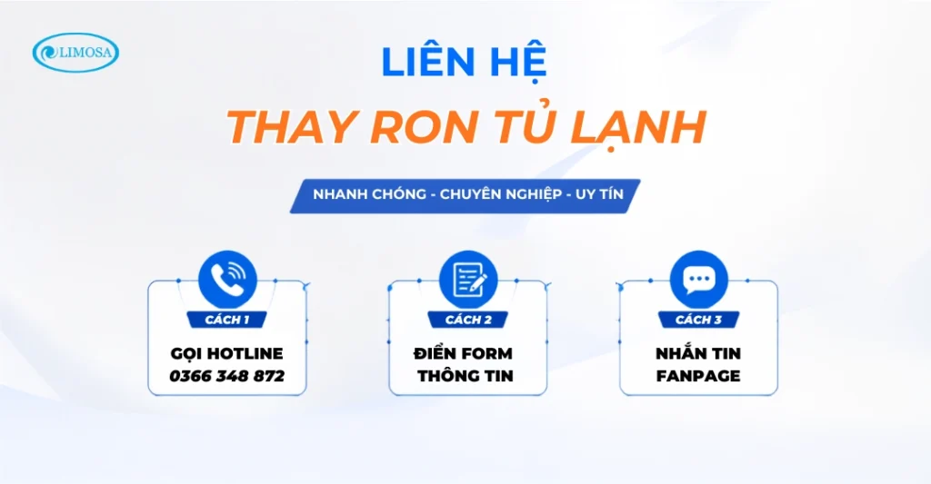 Hướng dẫn liên hệ đặt lịch thay ron tủ lạnh
