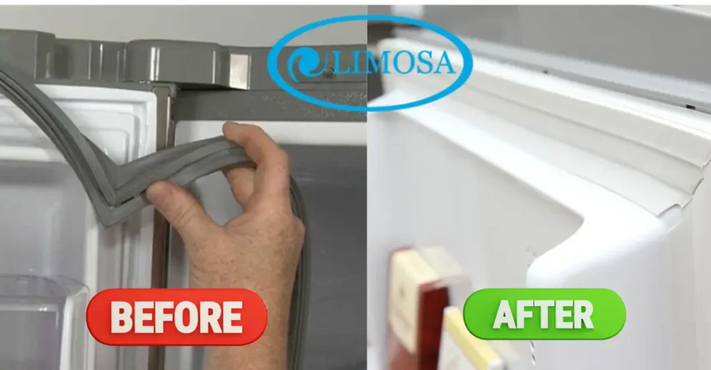 ron tủ lạnh trước và sau khi thay