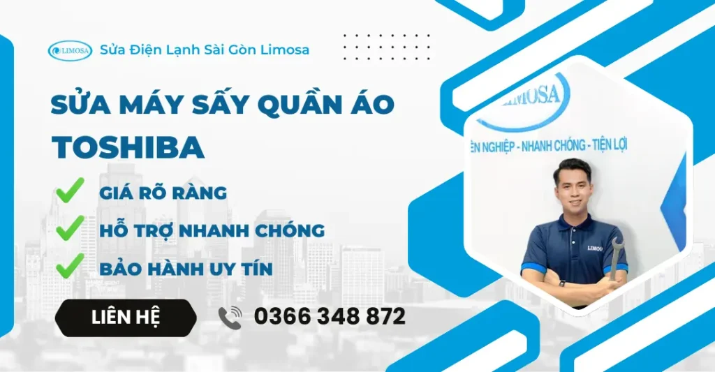sửa máy sấy quần áo Toshiba