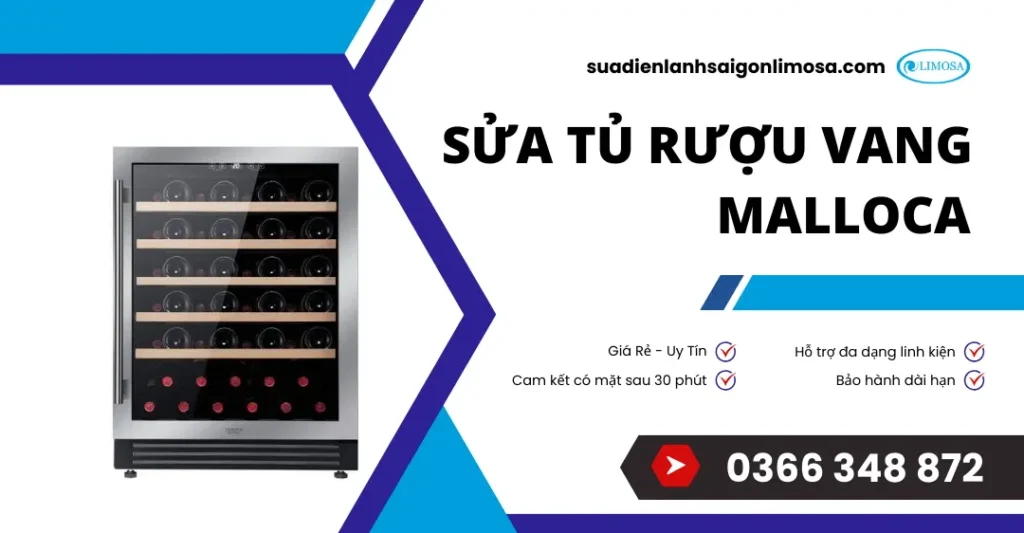 sửa tủ rượu vang Malloca