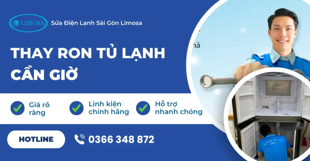 thay ron tủ lạnh cần giờ