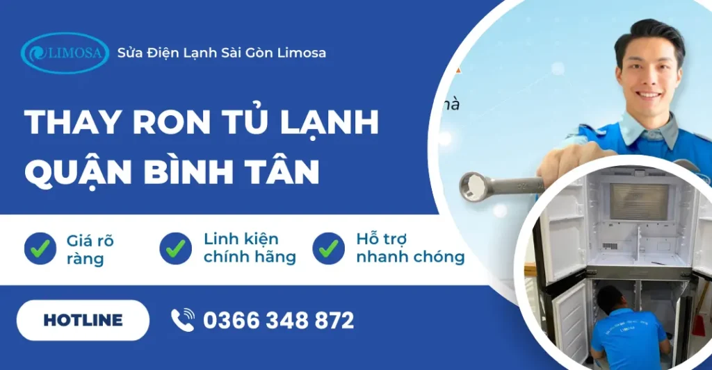 thay ron tủ lạnh quận Bình Tân