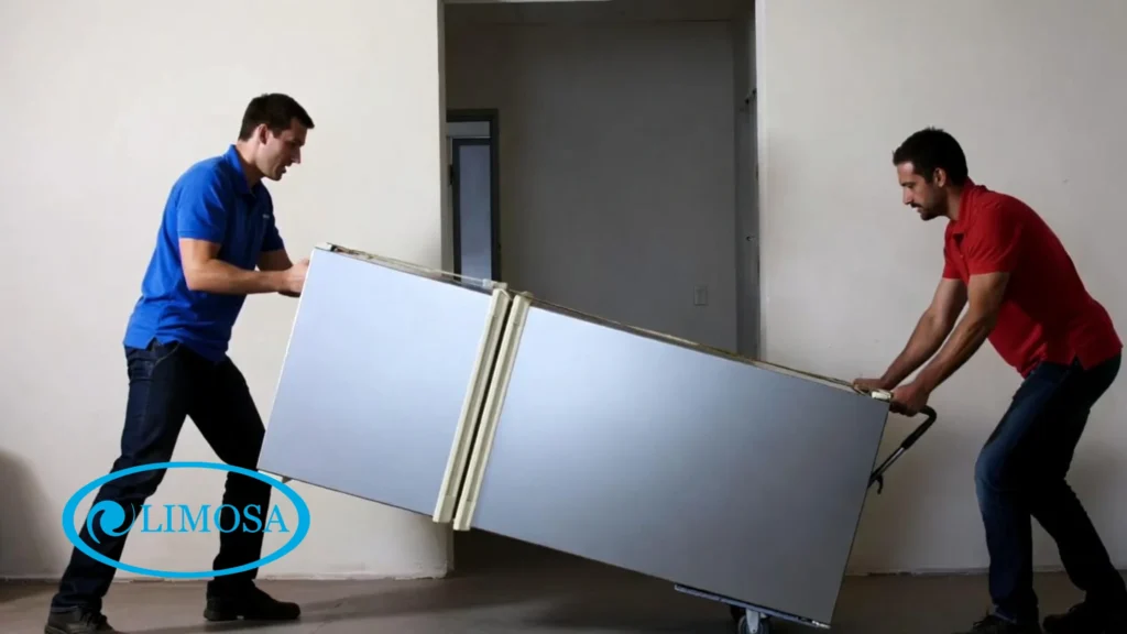 cách vận chuyển tủ lạnh nằm ngang