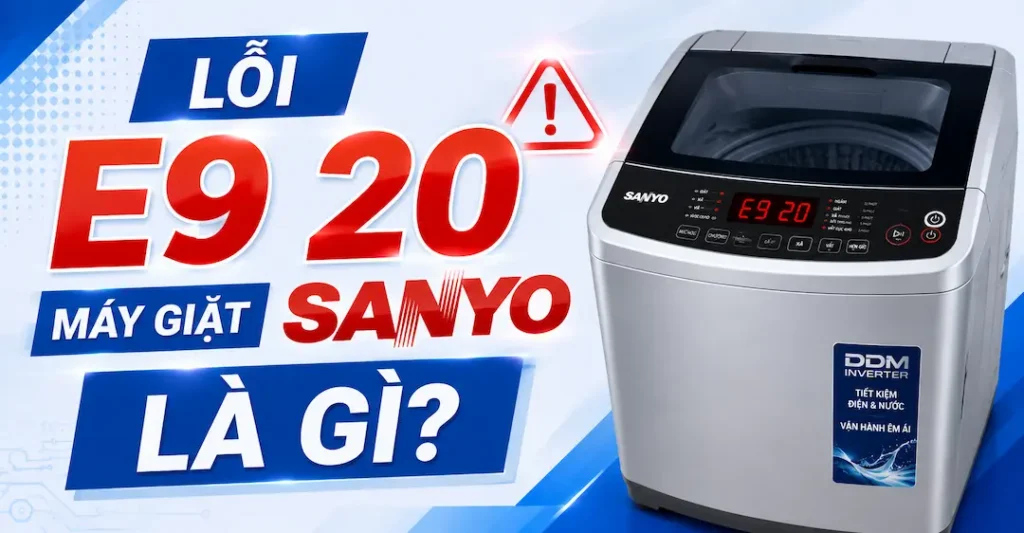 Lỗi E9 20 máy giặt Sanyo là gì