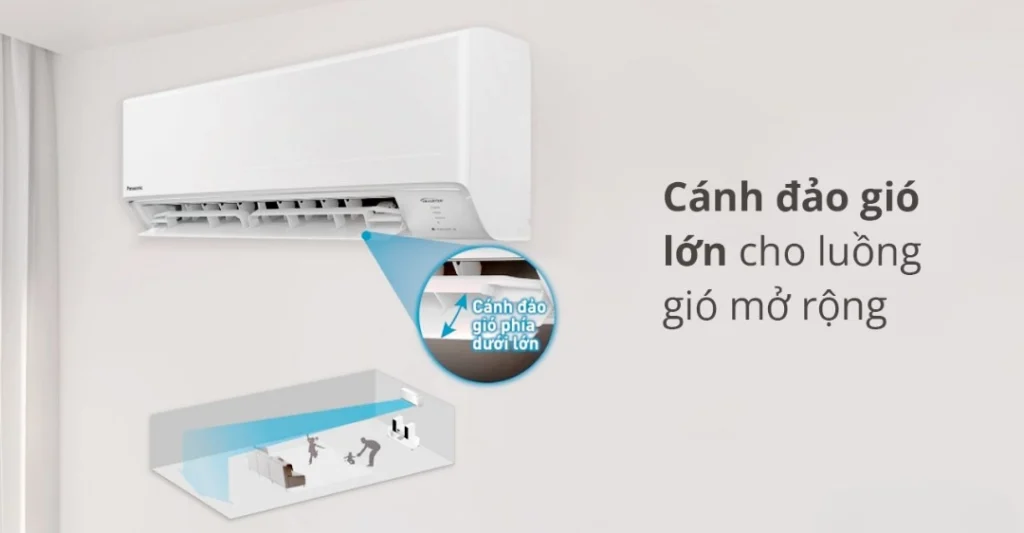 Công nghệ làm lạnh dễ chịu và cánh đảo gió của Panasonic