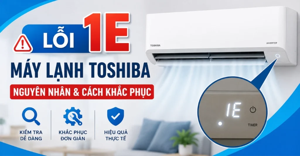lỗi 1E máy lạnh Toshiba