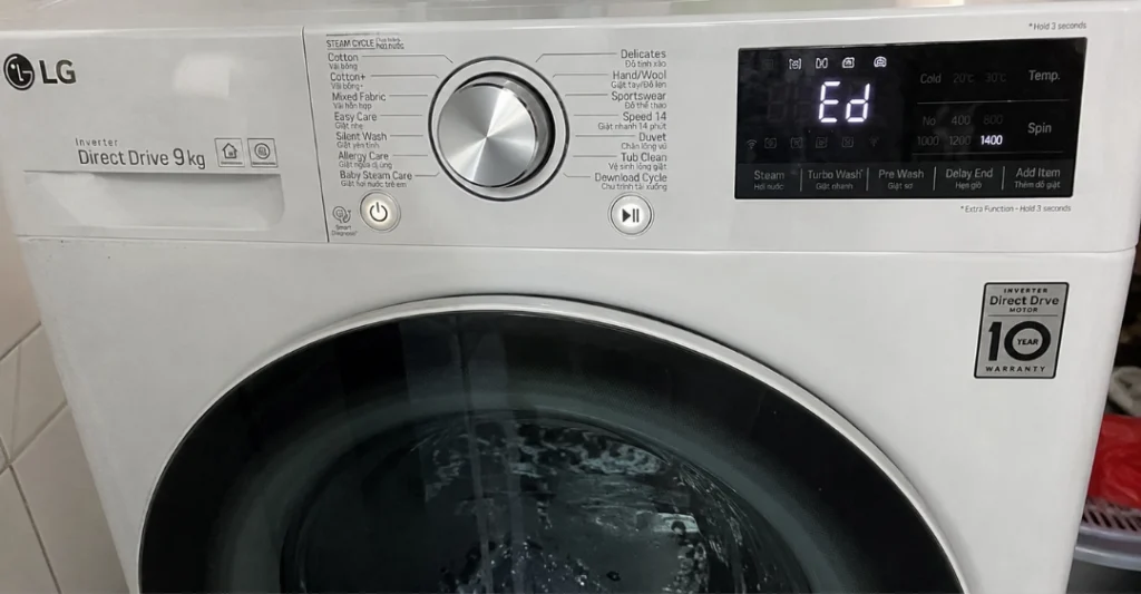 Lỗi Ed máy giặt LG là gì