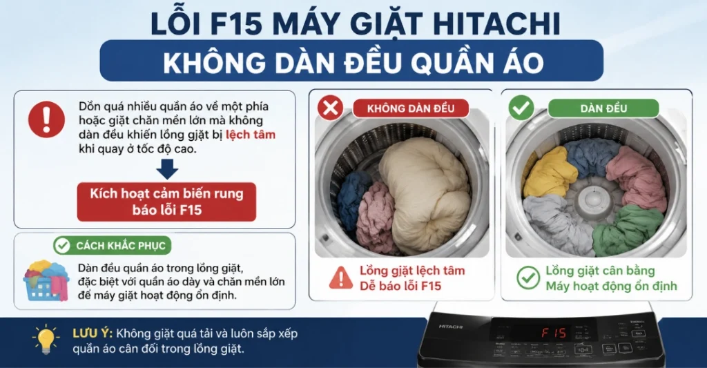 Không dàn đều quần áo
