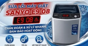 máy giặt Sanyo báo lỗi E9 08