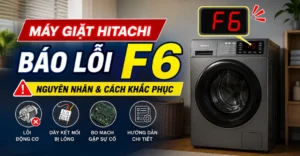 máy giặt Hitachi báo lỗi F6