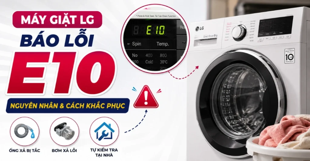 máy giặt LG báo lỗi E10