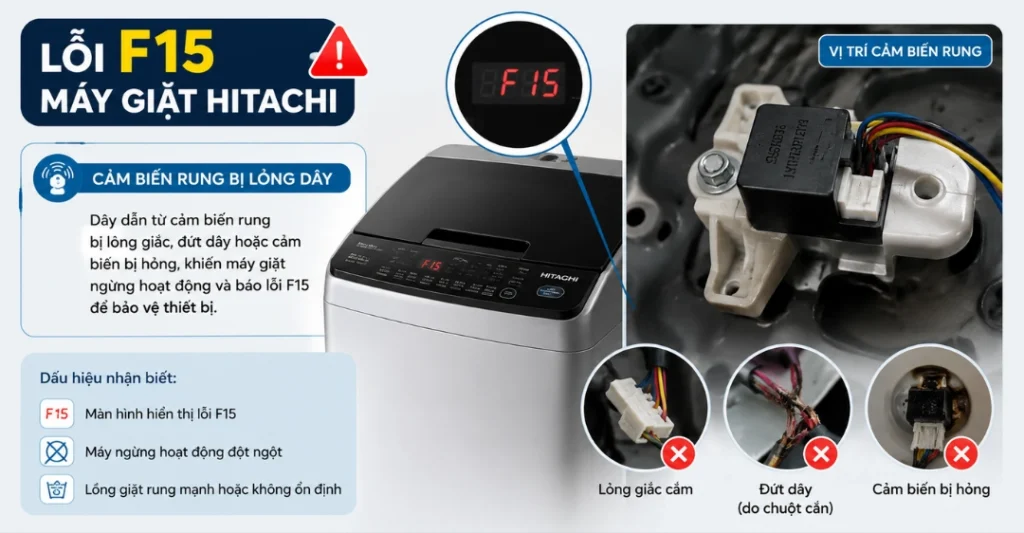 Cảm biến rung bị lỏng dây