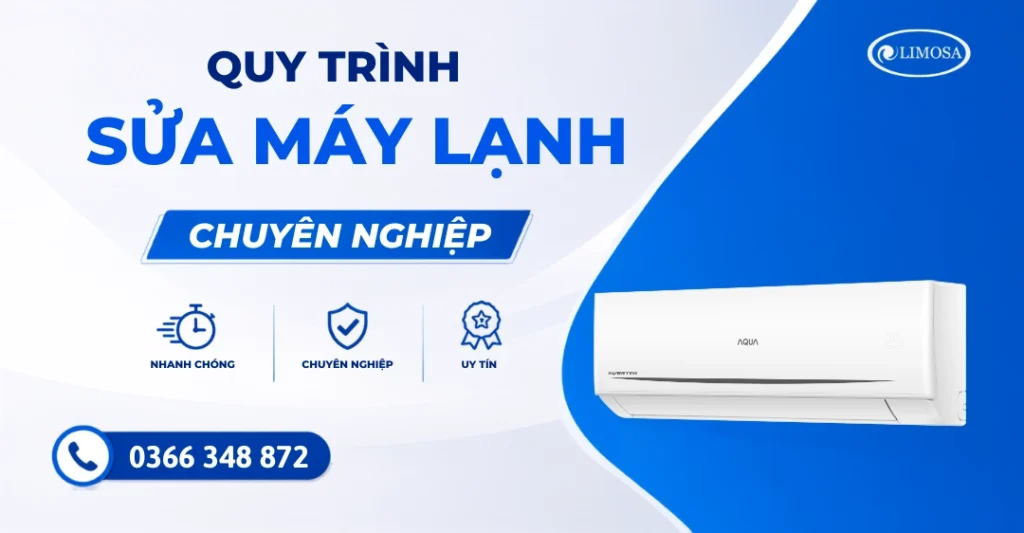 Quy trình sửa máy lạnh tại Sửa Điện Lạnh Sài Gòn Limosa