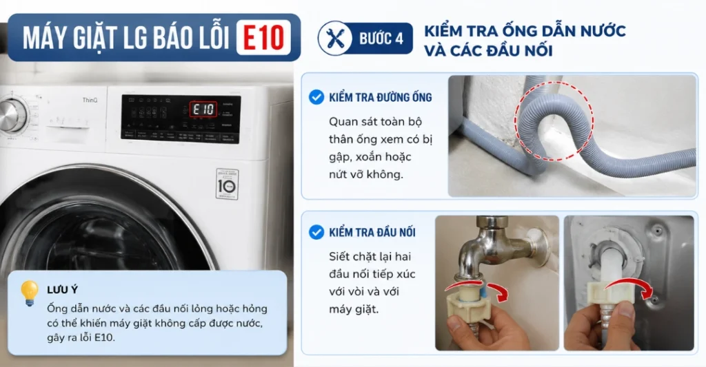 Sửa máy giặt LG báo lỗi E10 tại nhà
