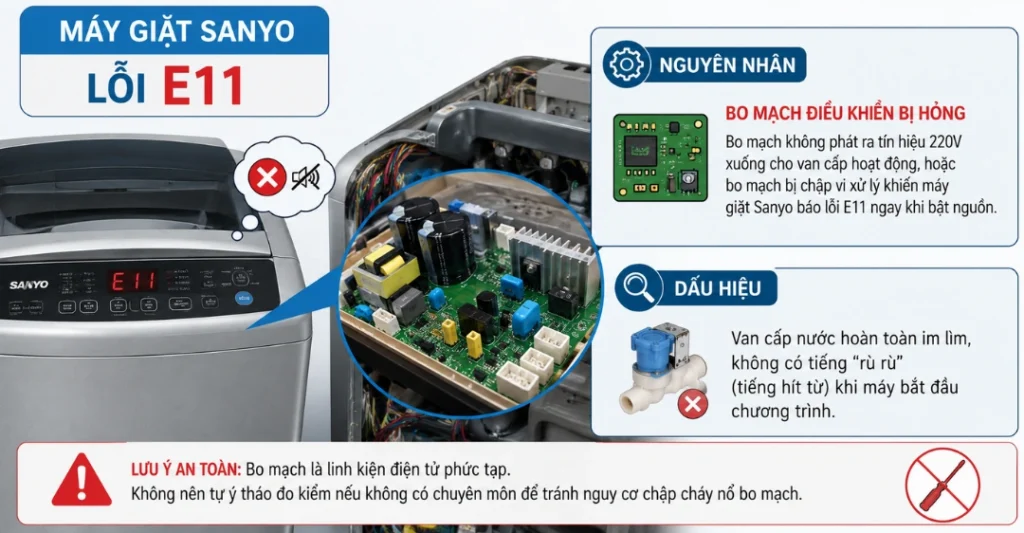 Bo mạch điều khiển bị hỏng