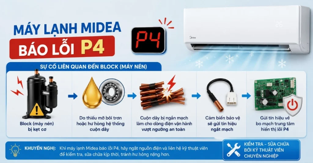 Sự cố liên quan đến Block (Máy nén)