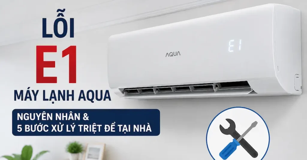 Lỗi E1 máy lạnh Aqua là gì Nguyên nhân và 5 bước xử lý triệt để tại nhà