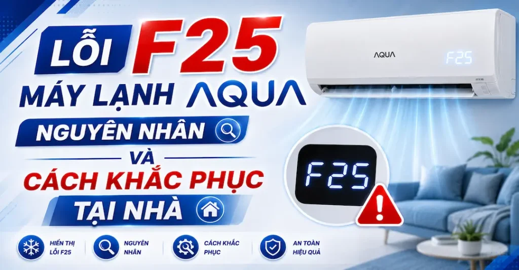 Lỗi F25 máy lạnh Aqua