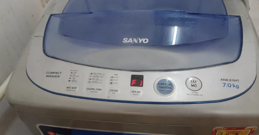 Lỗi F1 máy giặt Sanyo là gì
