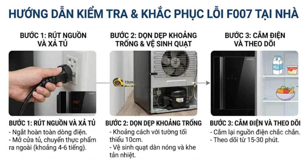 Hướng dẫn kiểm tra và khắc phục lỗi F007 tại nhà