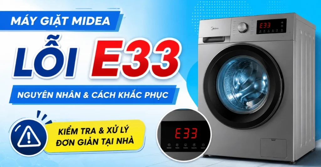 lỗi E33 máy giặt Midea