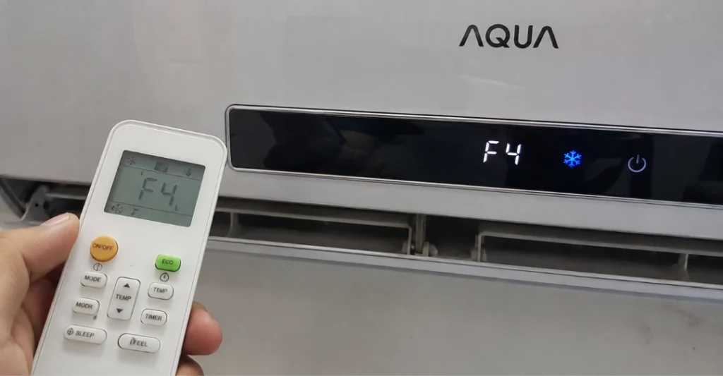Lỗi F4 máy lạnh Aqua là lỗi gì