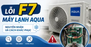 lỗi F7 máy lạnh Aqua
