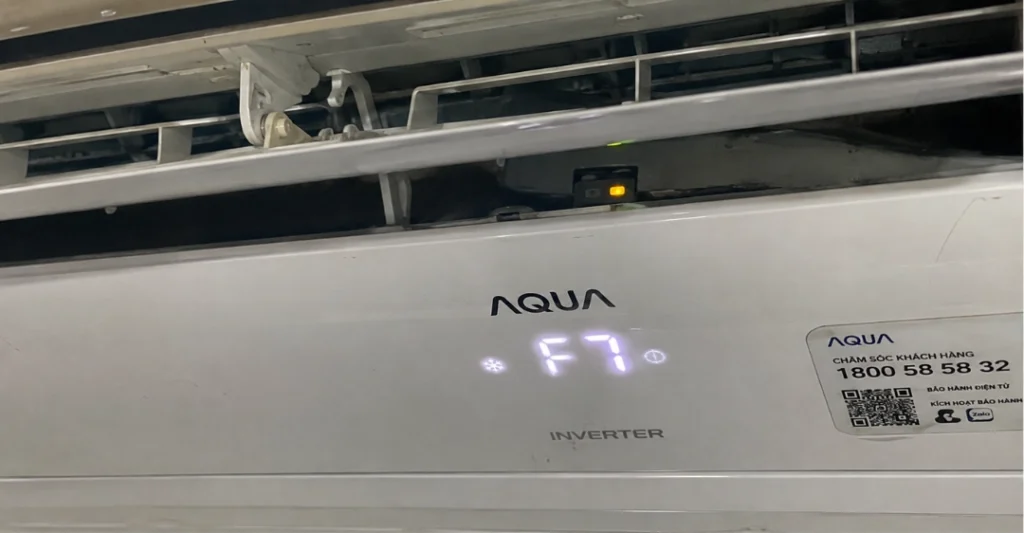 lỗi F7 máy lạnh Aqua