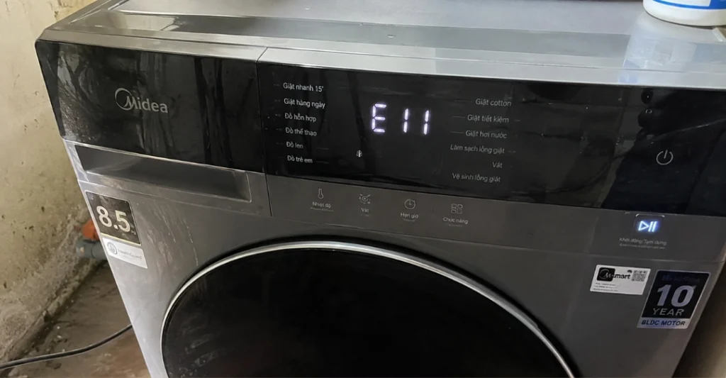 Lỗi E11 máy giặt Midea