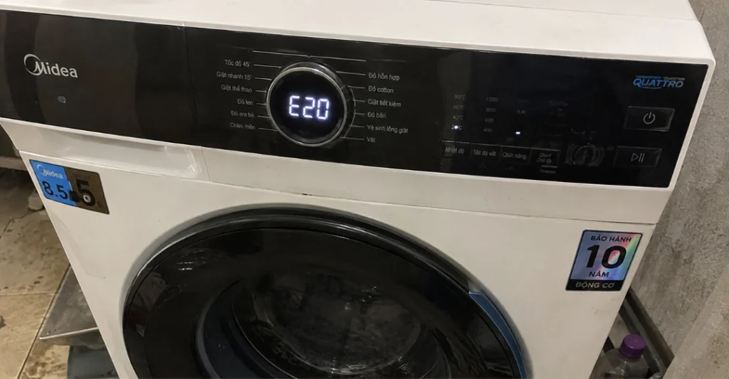 Lỗi E20 máy giặt Midea