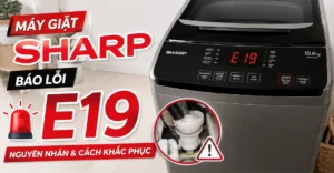 máy giặt Sharp báo lỗi E19