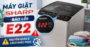 máy giặt Sharp báo lỗi E22