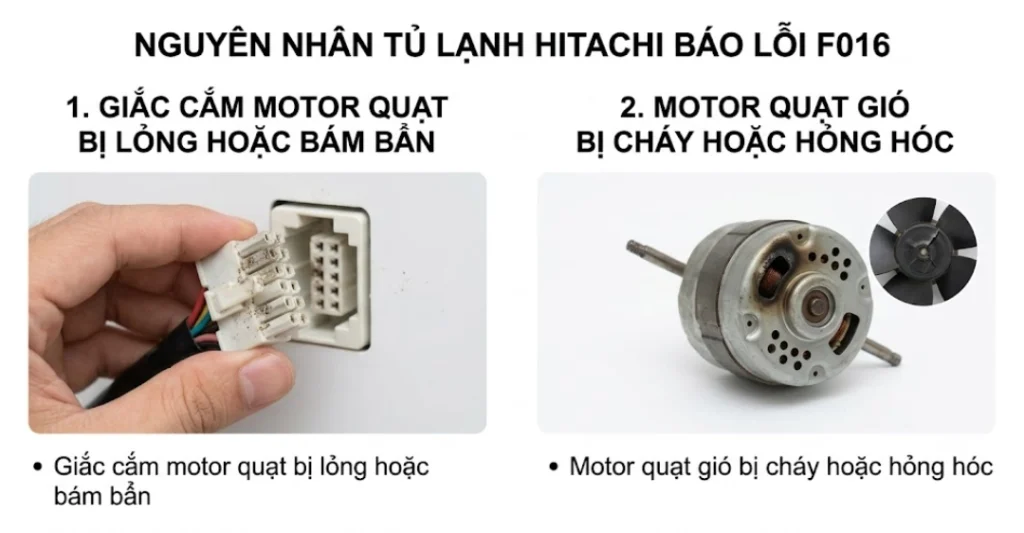 Nguyên nhân tủ lạnh Hitachi báo lỗi F016