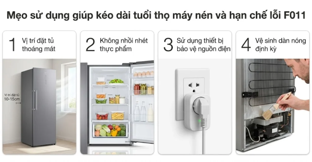 Mẹo sử dụng giúp kéo dài tuổi thọ máy nén và hạn chế lỗi F011