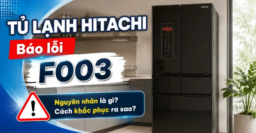 tủ lạnh Hitachi báo lỗi F003