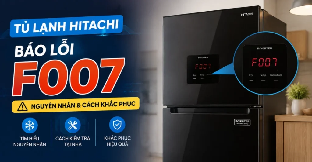 tủ lạnh Hitachi báo lỗi F007