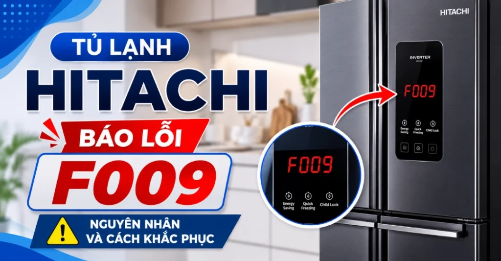 tủ lạnh Hitachi báo lỗi F009