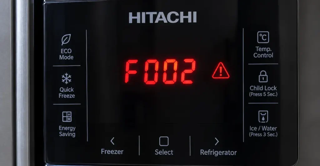 Dấu hiệu nhận biết tủ lạnh Hitachi đang báo lỗi F002
