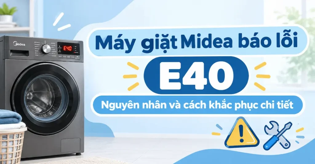 Máy giặt Midea báo lỗi E40