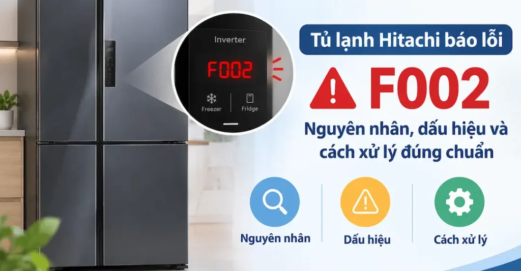 Tủ lạnh Hitachi báo lỗi F002