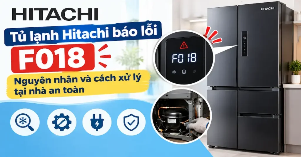 Tủ lạnh Hitachi báo lỗi F018