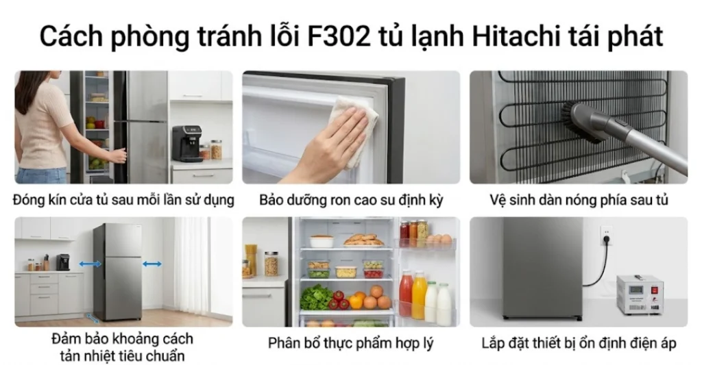 Cách phòng tránh lỗi F302 tủ lạnh Hitachi tái phát