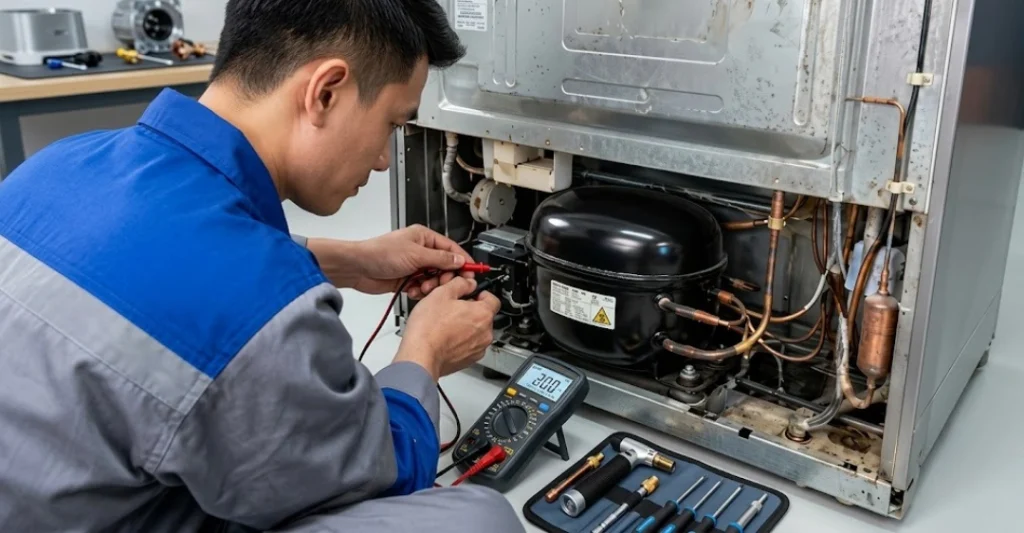 Dịch vụ sửa lỗi F017 tủ lạnh Hitachi uy tín tại Sửa Điện Lạnh Sài Gòn Limosa