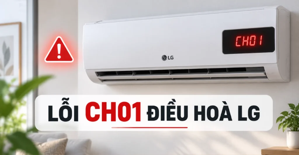 lỗi CH01 điều hoà LG