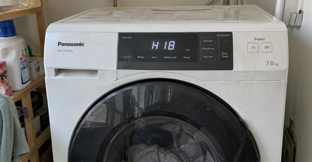 Lỗi H18 trên máy giặt Panasonic
