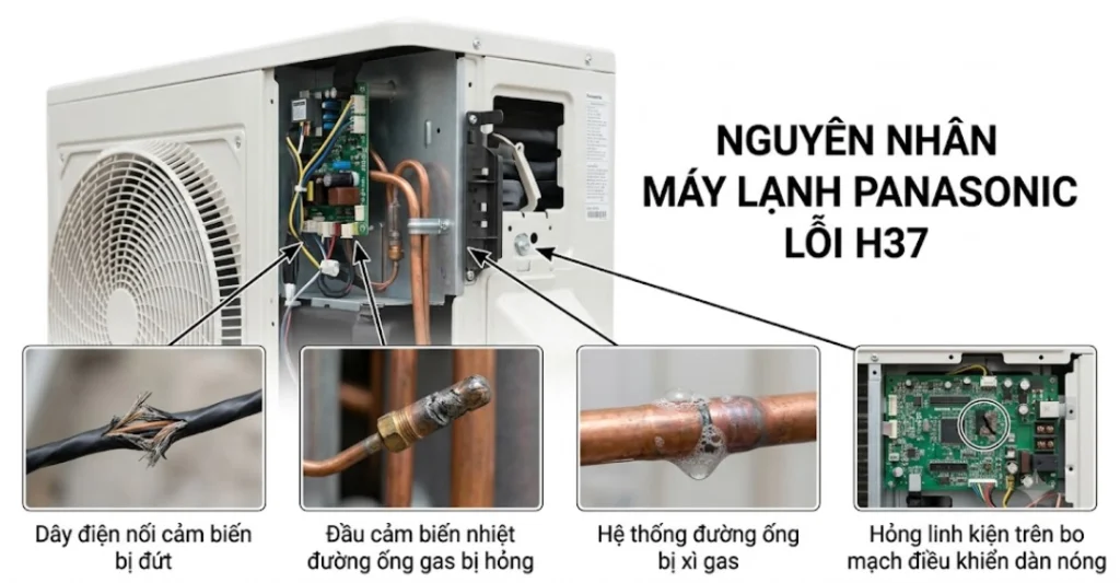 Nguyên nhân máy lạnh Panasonic lỗi H37