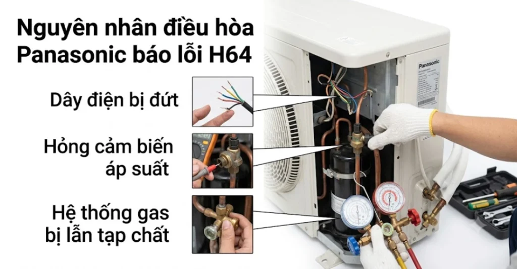 Nguyên nhân điều hòa Panasonic báo lỗi H64