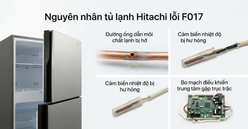 Những nguyên nhân tủ lạnh Hitachi lỗi F017