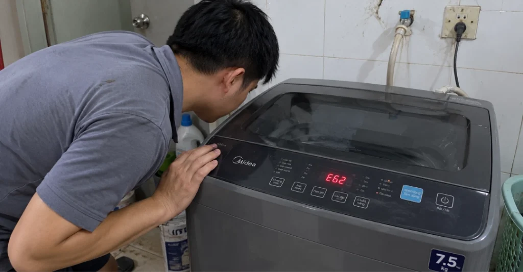 Đứng cạnh máy để chú ý nghe tiếng ồn