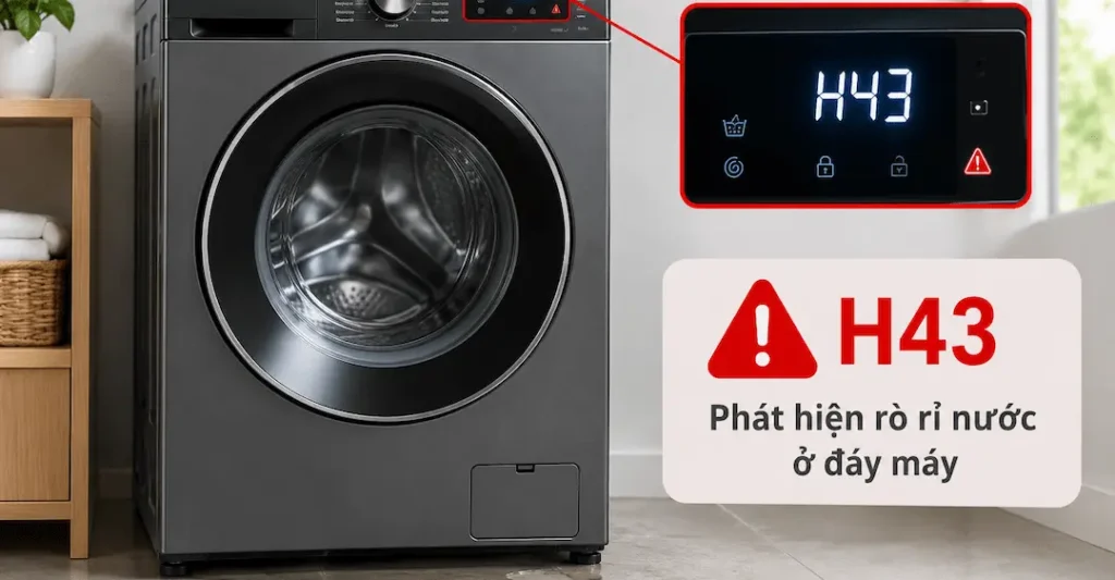 Lỗi H43 trên máy giặt Panasonic là gì